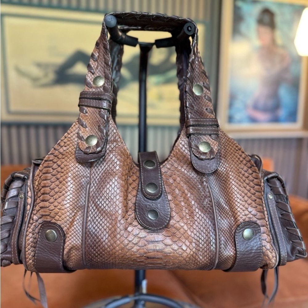 Chloepython Silverado Handbag - image 1